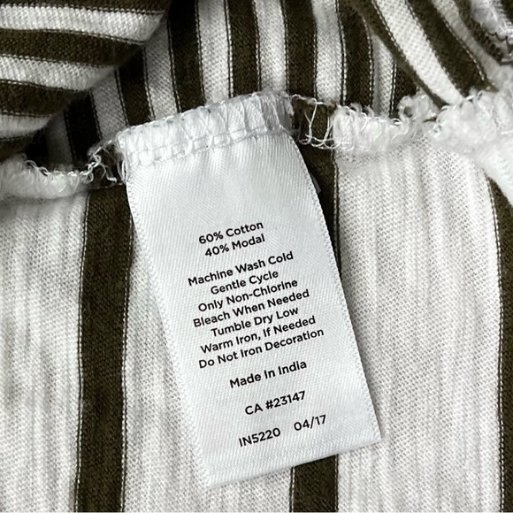 Talbots Women’s White Striped Tank Top - Size XL - VGUC - Cotton/Modal - Picture 4 of 6